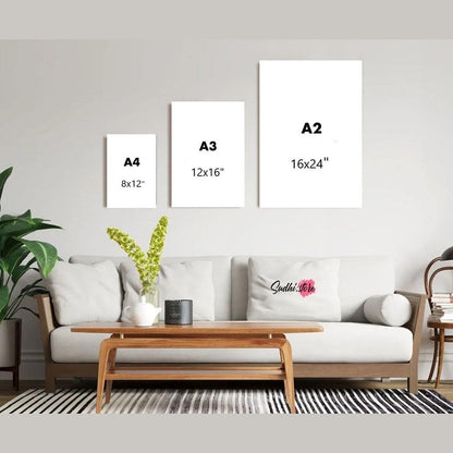 Pack of 5 Calligraphy Islamic Wall Frame set (12x16" 2 pc, 8x12" 3 pc)