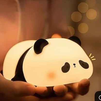 Cute Panda Silicone LED Night Light – USB Rechargeable & Touch Control
