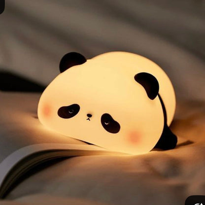 Cute Panda Silicone LED Night Light – USB Rechargeable & Touch Control
