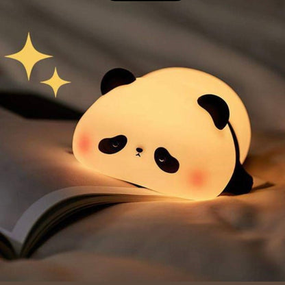 Cute Panda Silicone LED Night Light – USB Rechargeable & Touch Control
