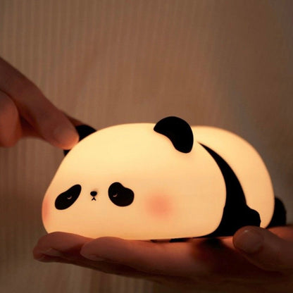 Cute Panda Silicone LED Night Light – USB Rechargeable & Touch Control