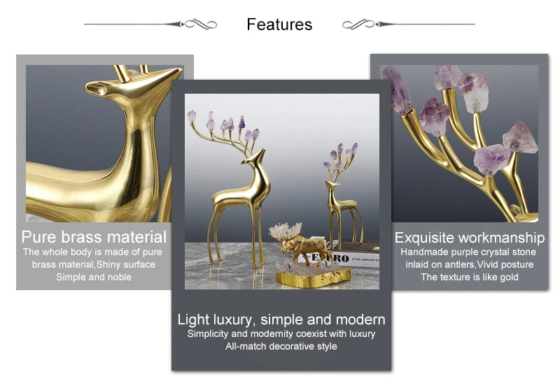 Ardax Brass Deer