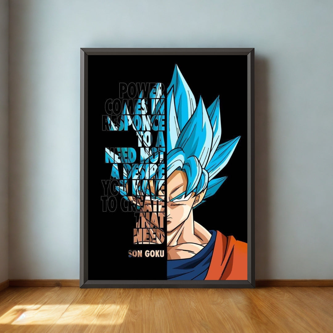 Son Goku "Power Comes In Response..." Framed Poster